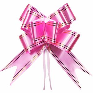 Laço Pronto 17mmx34cm Rosa Filete Dourado 5183 Make+ - 10UN
