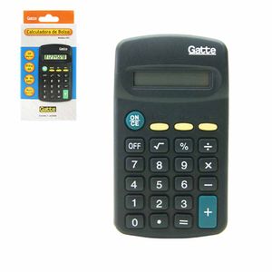 Calculadora Bolso 8 Dígitos Preto 1600 Gatte - UN