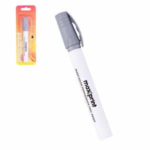 Pincel Marcador Óleo Permanente Metálico Prata 0113 Maxprint - UN