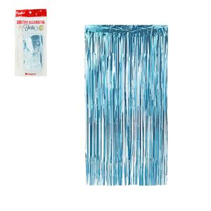 Cortina Acetinada Decorativa 1x2m Azul Luxo 5507 Make+ - UN