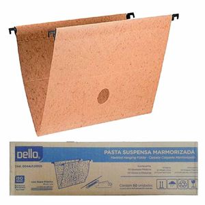 Pasta Suspensa Marmorizada Escuro Grampo Plástico 0044 Dello - 50UN