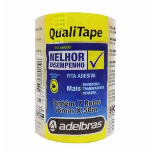 Fita Adesiva 18x50 transparente Qualitap 0016 Adelbras - 7RL