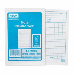 Talão de Nota Neutra 50 Folhas 229237 Tilibra - BL