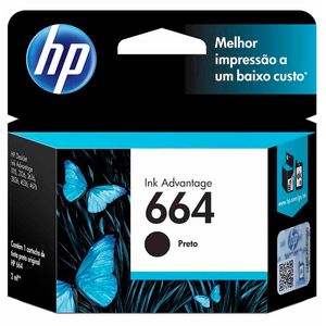 Cartucho HP 2,0ml Preto (664) F6V29AB Hp - UN
