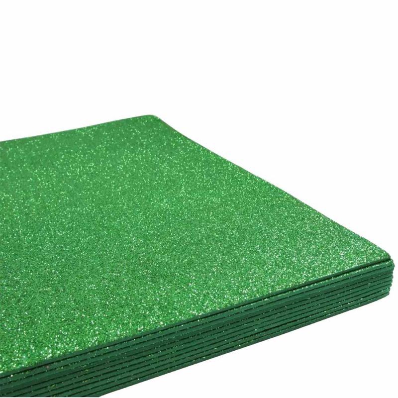 Eva Glitter 18mm 40x48 Verde Grama 9815 Make 10fl Atacado São Paulo Atacado De Papelaria 7428