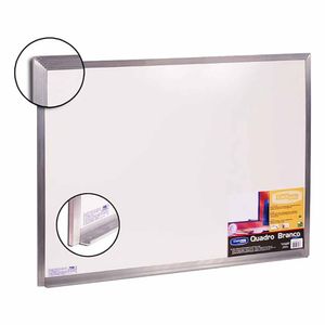 Quadro Branco 120x150 Moldura de Alumínio Standart 2322 Cortiarte - UN