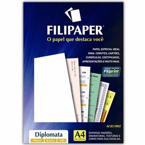 Pepal Diplamat A4 Branco 180g 1445 Filipaper - 50FL