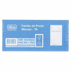 Cartão Ponto Mensal 0231 Tilibra - 100UN