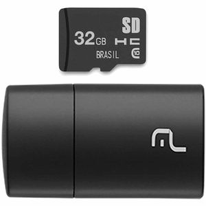 Cartão 32GB Micro SD com Adaptador 2x1 MC163 Multilaser - UN