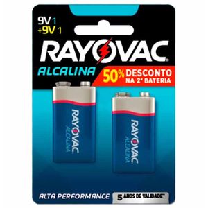 Bateria 9V Alcalina L2G50 20985 Rayovac - 2UN