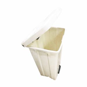 Lixeira Plástica 30 Litros com Pedal Quadrada Branca P30BR Jsn - UN