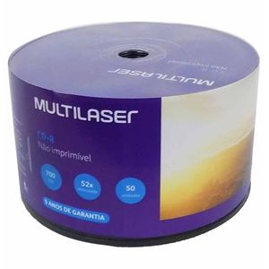 CD-R 80min 700MB Aud/DAD 52x CD051 Multilaser - 50UN
