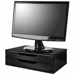 Suporte de Mesa para Monitor com 2 Gavetas Preto 3346 Souza - UN