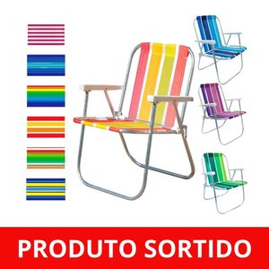 Cadeira de Praia Alumínio Sortido CAD0047 Botafogo - UN
