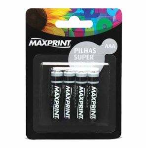 Pilha AAA Super Não Alcalina 1,5V R03 6468 Maxprint - 4UN