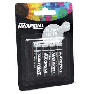 Pilha AAA Super Não Alcalina 1,5V R03 6468 Maxprint - 4UN