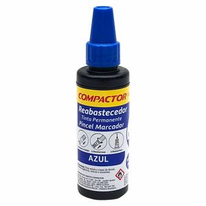 Tinta Reabastecedor Pincel Atomico 30ml Azul Compactor - 12UN