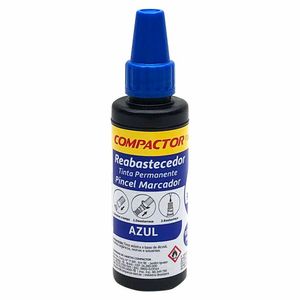 Tinta Reabastecedor Pincel Atomico 30ml Azul Compactor - C/12UN