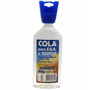 Cola Isopor E.V.A 90g Transparente 173390 Acrilex - 3UN