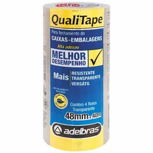 Kit Fita Empacotamento 48mm x 40m Transparente (PP) Adelbras - 16 Rolos