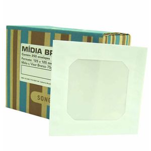 Envelope para CD/DVD Branco com Visor 0126 Scrity - 250UN
