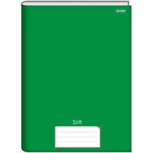 Caderno Capa Dura 1/4 48 Folhas Stiff Verde Jandaia - 10UN