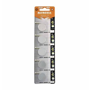 Bateria Lithium 3V com 5 CR2032C5 Alfacell - CT/5
