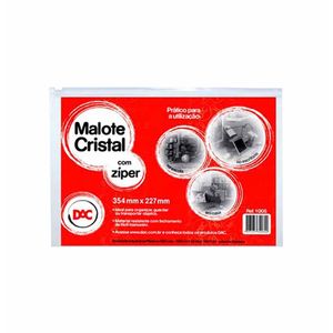 Malote com Zíper Transparente 352x227mm 1005 Dac - 5UN