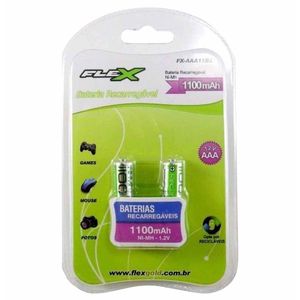 Pilha AAA Recarregável 1100MHA FX-AAA11B2 Flex - 2UN