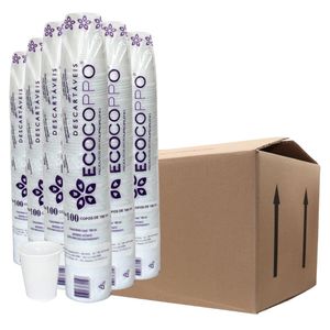 Caixa Copo Descartável Água 200 ml Branco Ecocoppo - 2500 Unidades