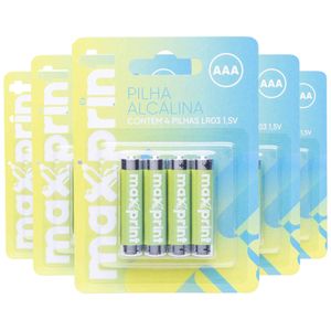 Kit Pilha AAA Alcalina 1,5V 6362 Maxprint - 48 Unidades
