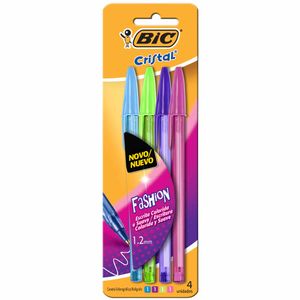 Caneta Esferográfica  Fashion 1.2mm 4 Cores 2473 Bic - 4UN