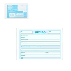 Bloco Recibo Comercial sem Canhoto Pequeno 50 Folhas 5454 Tilibra - BL