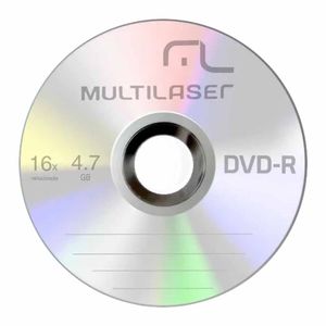 DVD-R 4,7GB 120min 16x DV061 Multilaser - 50UN