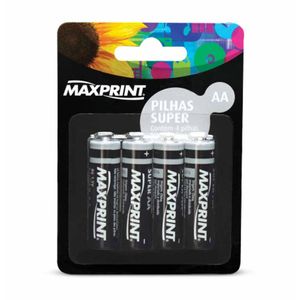 Pilha AA Super Não Alcalina 1,5V R06 6449 Maxprint - 4UN
