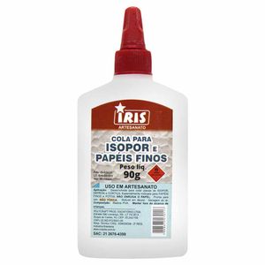 Cola para Isopor e Papéis Finos 90g Iris - UN