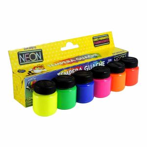 Tinta Guache 15ml Neon com 6 Cores 01006 Acrilex - EST