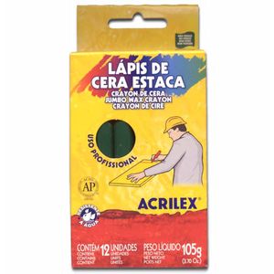 Lápis Estaca Preto 0520 Acrilex - 12UN