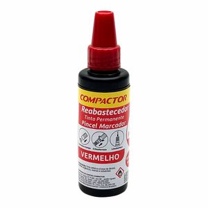 Tinta Reabastecedor Pincel Atômico 30ml Vermelho 1002 Compactor - 12UN