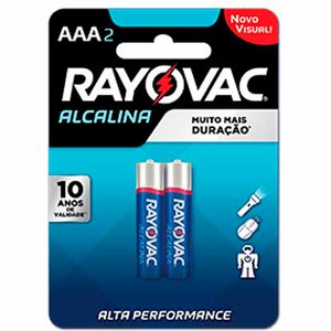 Pilha AAA Alcalina 20912 Rayovac - 2UN