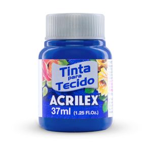 Tinta para Tecido Fosca 37ml Azul Cobalto 502 Acrilex - 12UN