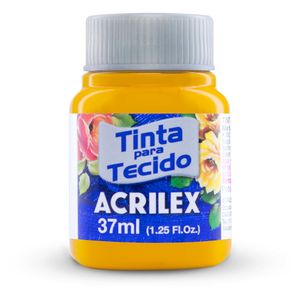 Tinta para Tecido Fosca 37ml Amarelo Ouro 505 Acrilex - 12UN