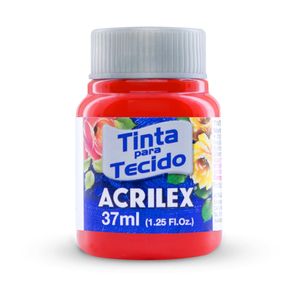 Tinta para Tecido Fosca 37ml Vermelho Fogo 507 Acrilex - 12UN