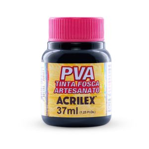 Tinta para Artesanato Fosca 37ml 520 Preto 0520 Acrilex - 12UN