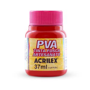 Tinta para Artesanato Fosca 37ml Vermelho Fogo 0507 Acrilex - 12UN