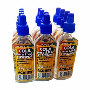 Cola Isopor E.V.A 35g Transparente 17335 Acrilex - 12UN