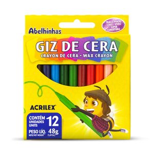 Giz de Cera com 12 Cores 9012 Acrilex - 12EST