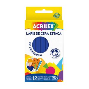 Lápis Estaca Azul Turquesa 501 Acrilex - 12UN