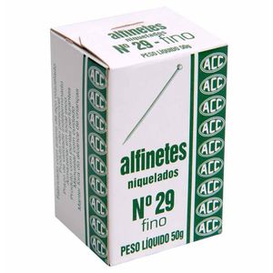 Alfinete Niquelado N.29 com 50GR Acc - 680UN