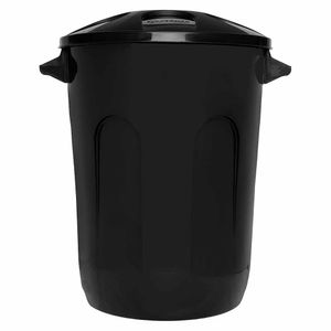Lixeira Plástica 60 Litros com Tampa Preto 0282 Pedreira - UN